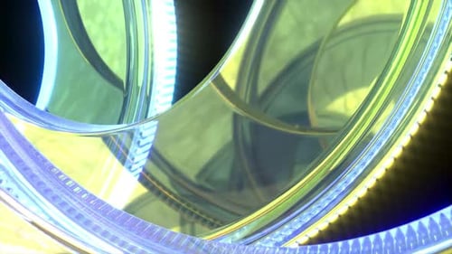 Colored Lenses Glass on Black Bg Able to Loop Endless