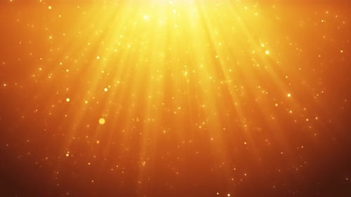 Golden Light Rays and Sparkling Particles Festive Background Loop