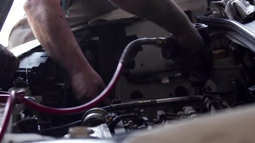 Car Repair With Hand Tools At Car Repair Shop 1