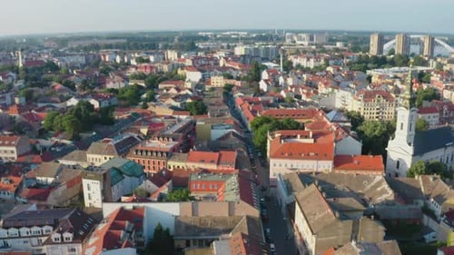 Drone view of Novi Sad city