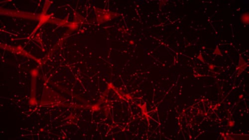 Abstract Red Plexus Network Connection Background