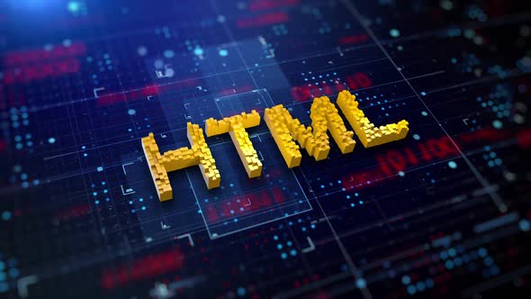 Pixelated Acronym HTML, Backgrounds Motion Graphics ft. html ...