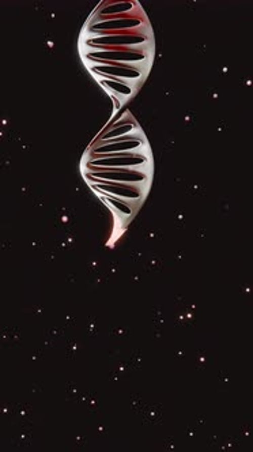 Abstract 3D DNA Helix Science Animation