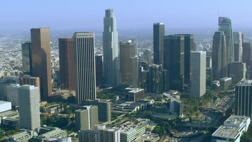 Los Angeles, California Circa-2018: Aerial View Of Walt Disney Concert Hall On A Sunny Day In Los...