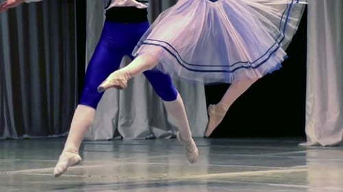 Graceful Ballet Dancers Performing on Stage
