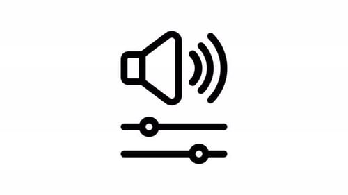 Animated Sound Volume Control Icon with Adjustable Sliders