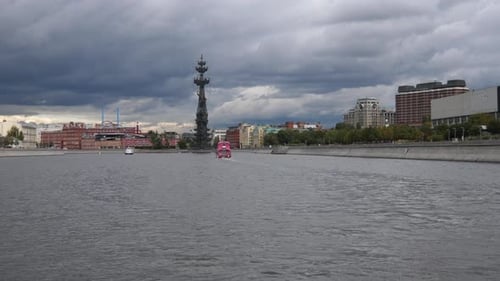 Moscow. Stormy sky over the river