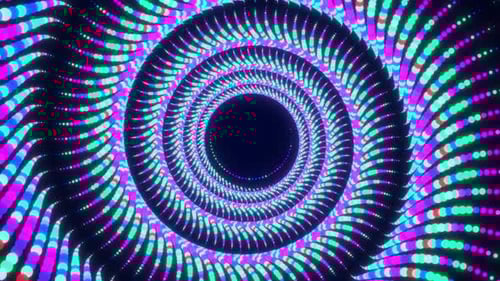 Vj Loop Animation Background,dj Party Glowing Line Hypnotic Animation Background. Multicolored Line