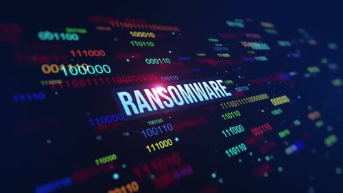 Contexte du code binaire numérique du ransomware