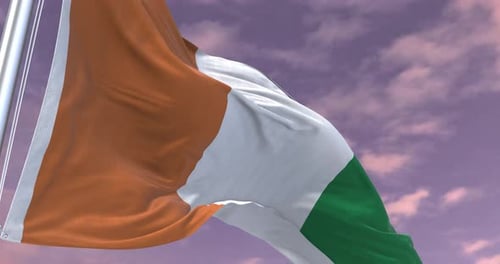 Waving Flag of Côte d'Ivoire