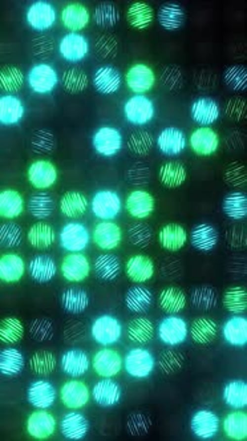 Blinking Green Blue Light Wall