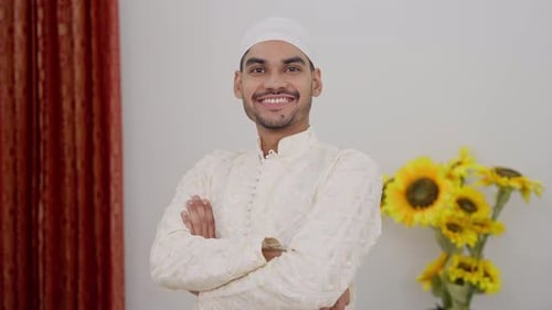 Confident Muslim Man Looking in the Camera