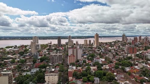 Experience the dynamic cityscape of Posadas, Misiones, Argentina, through a captivating hyperlapse d