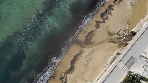 Aerial view of Avola coastline, Syracuse, Sicily, Italy.