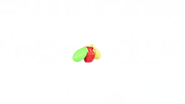 Color Spheres Collider Splash Drop Super Slow Motion on White Bg ...