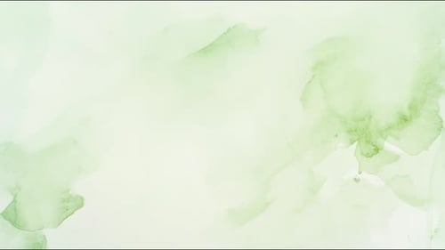 Green watercolor washes drifting across pale canvas seamless loop hand drawn digital watercolor back