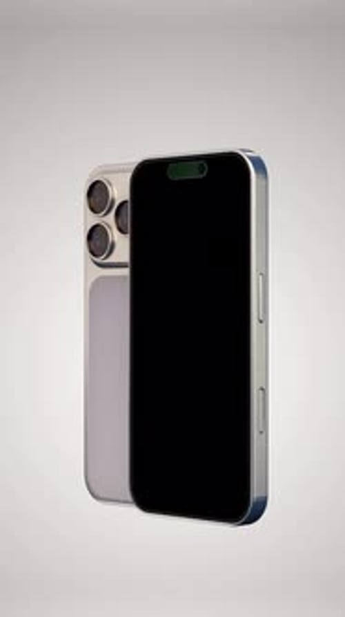 Premium Gold iPhone Duo Rotation Loop Animation