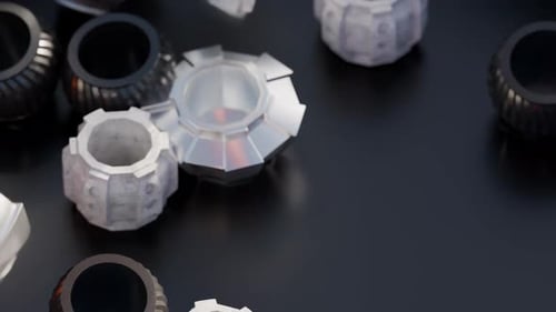 Animation de morphologie 3D en boucle de vases