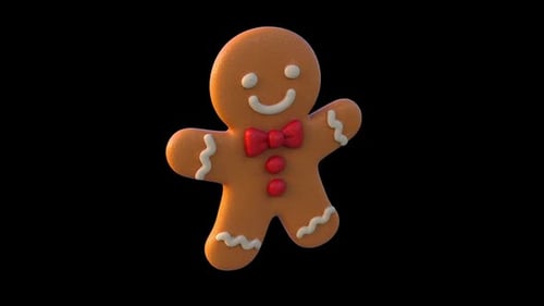 3D Christmas Ginger Man Cookie Loop