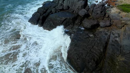 Ocean Waves Crashing Against Rocks And Cliffs Large Ocean Beautiful Wave Awesome Power of Waves