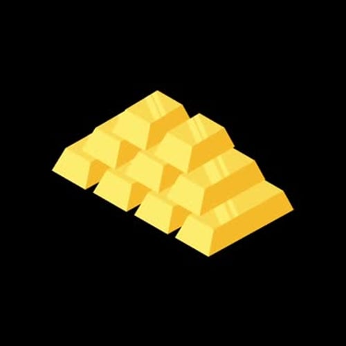 Isometric Gold Bars for Investment