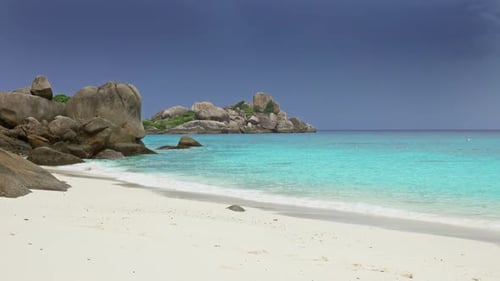 White Sand Beach and Storm Sky on Similan Islands