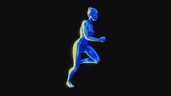 Female Iridescent Exercise Fast Run, Overlays Motion Graphics ft. 3d ...