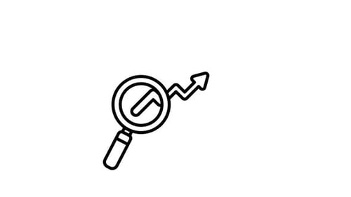 Animación de iconos de búsqueda de crecimiento