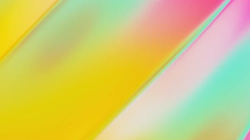 Bucle de fondo abstracto de textura multicolor 3D amarillo brillante, cian y rosa