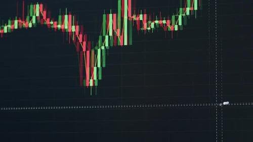 Cryptocurrency Trading Bitcoin Stock Graphic Bitcoin Mining and Finance Banking Management Concept