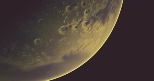 Rotating Planet Animation in Deep Space