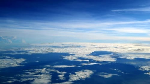 Aerial view of clouds against blue sky