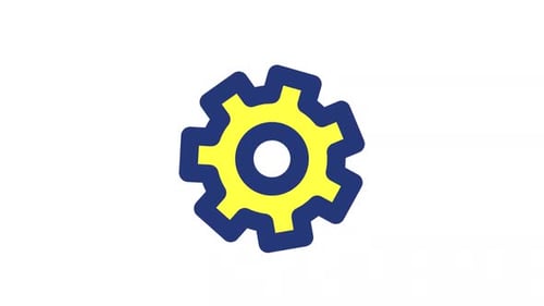 Icono de interfaz de usuario de Gear Color de configuración animada