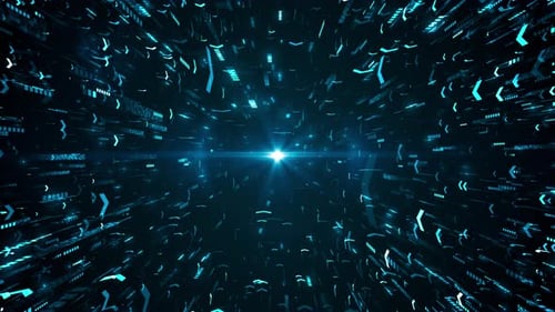 Central Focal Point Business Corporate Technology Particles Tunnel Digital Background Loop