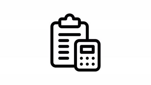 calculator line icon animation
