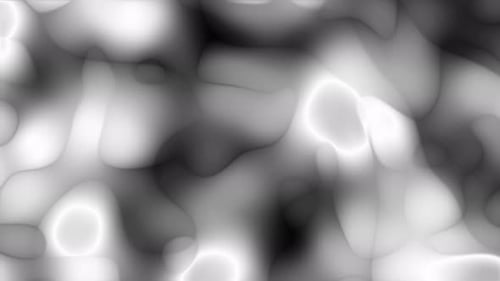 Abstrakte Graustufenwirbel, amorphe Formen, fließendes Design, einfarbiger Texturhintergrund.