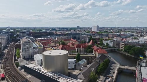 Aerial view of mitte district in Berlin , Germany