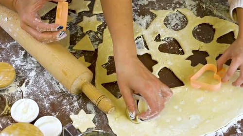 Making Holiday Cookies at Home with Family