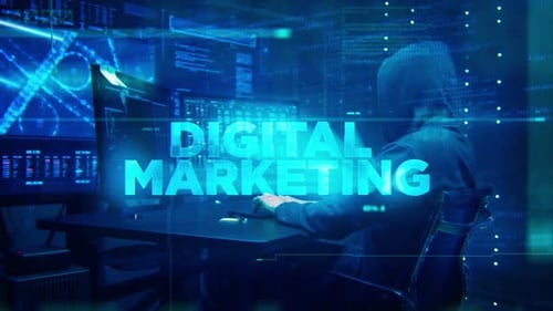 Digital Marketing Concept Technology Futuristic Data Background V02