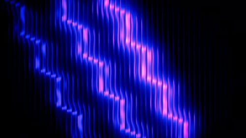 Nahtlose Schleife aus leuchtenden blauen abstrakten Linien, Licht