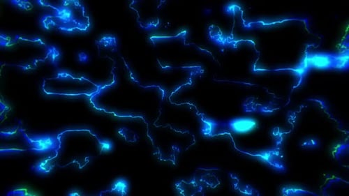Animated Abstract Glowing Blue Electrical Lines Background Loop
