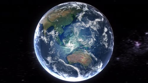 Realistic Earth From Space Zoom In Clouds Burundi