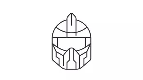 Futuristic helmet line animation