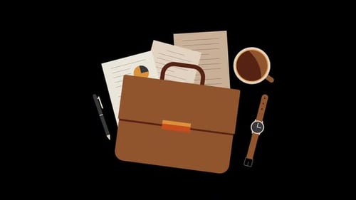 Office Work Business Papers Animation