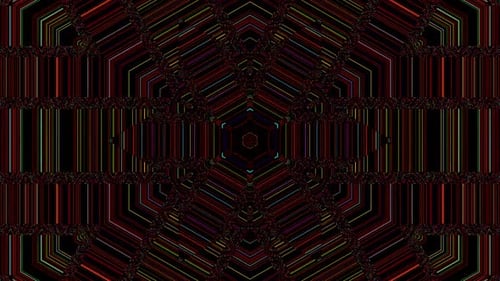 Abstract Geometric Line Art Kaleidoscope Loop Background