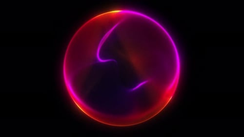 Vibrant Fluid Abstract Sphere Energy Loop Background