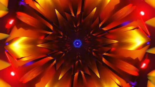 Alterando formas geométricas com padrões de luz estroboscópica em um loop abstrato sem costura