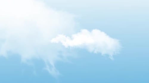 Wolkenanimation mit blauem Himmel