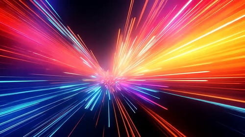 Des lignes de vitesse vibrantes abstraites explosent