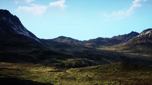 A Majestic Mountain Range in the Distance